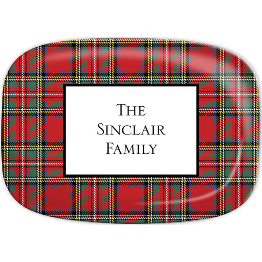 Tartan Plaid Melamine Platter